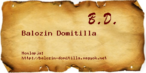 Balozin Domitilla névjegykártya